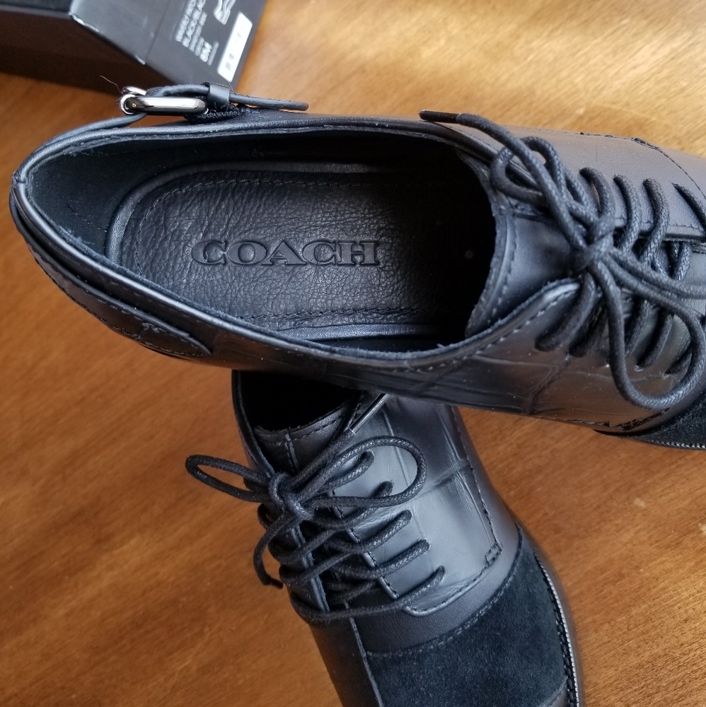 Coach Waverly Patchwork Black Oxfords - image 5